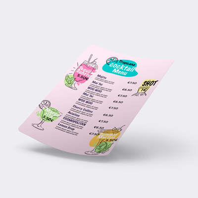 Carta una hoja de plástico
