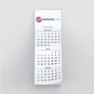 Calendario de pared 3 meses